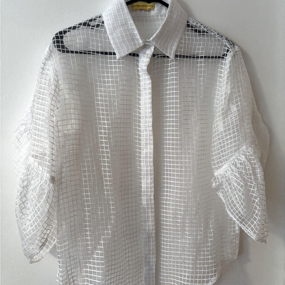 Catherine Malandrino mesh blouse